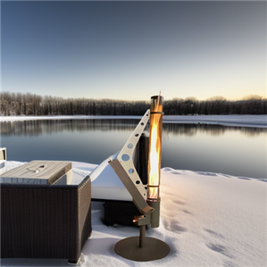 Vertical Fire Pit Winter Warmer